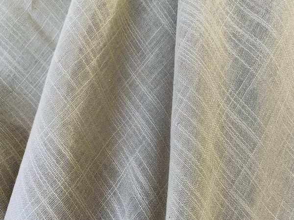 SAGE GREY Inbetween Voile Tulle Organza Fabric Linen Look Sheer Curtains Net With Lead Cord Weight Base - 280cm EXTRA Wide - Image 2