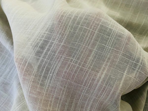SAGE GREY Inbetween Voile Tulle Organza Fabric Linen Look Sheer Curtains Net With Lead Cord Weight Base - 280cm EXTRA Wide - Image 4
