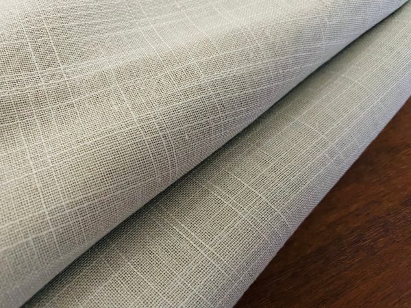 SAGE GREY Inbetween Voile Tulle Organza Fabric Linen Look Sheer Curtains Net With Lead Cord Weight Base - 280cm EXTRA Wide - Image 5