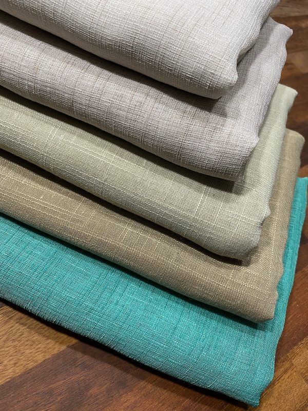 SAGE GREY Inbetween Voile Tulle Organza Fabric Linen Look Sheer Curtains Net With Lead Cord Weight Base - 280cm EXTRA Wide - Image 7
