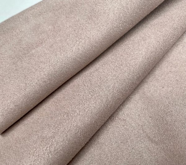 Beige BLACKOUT Faux Suede Polyester Fabric For Curtains Upholstery Material - 110"/280cm Wide - Image 2