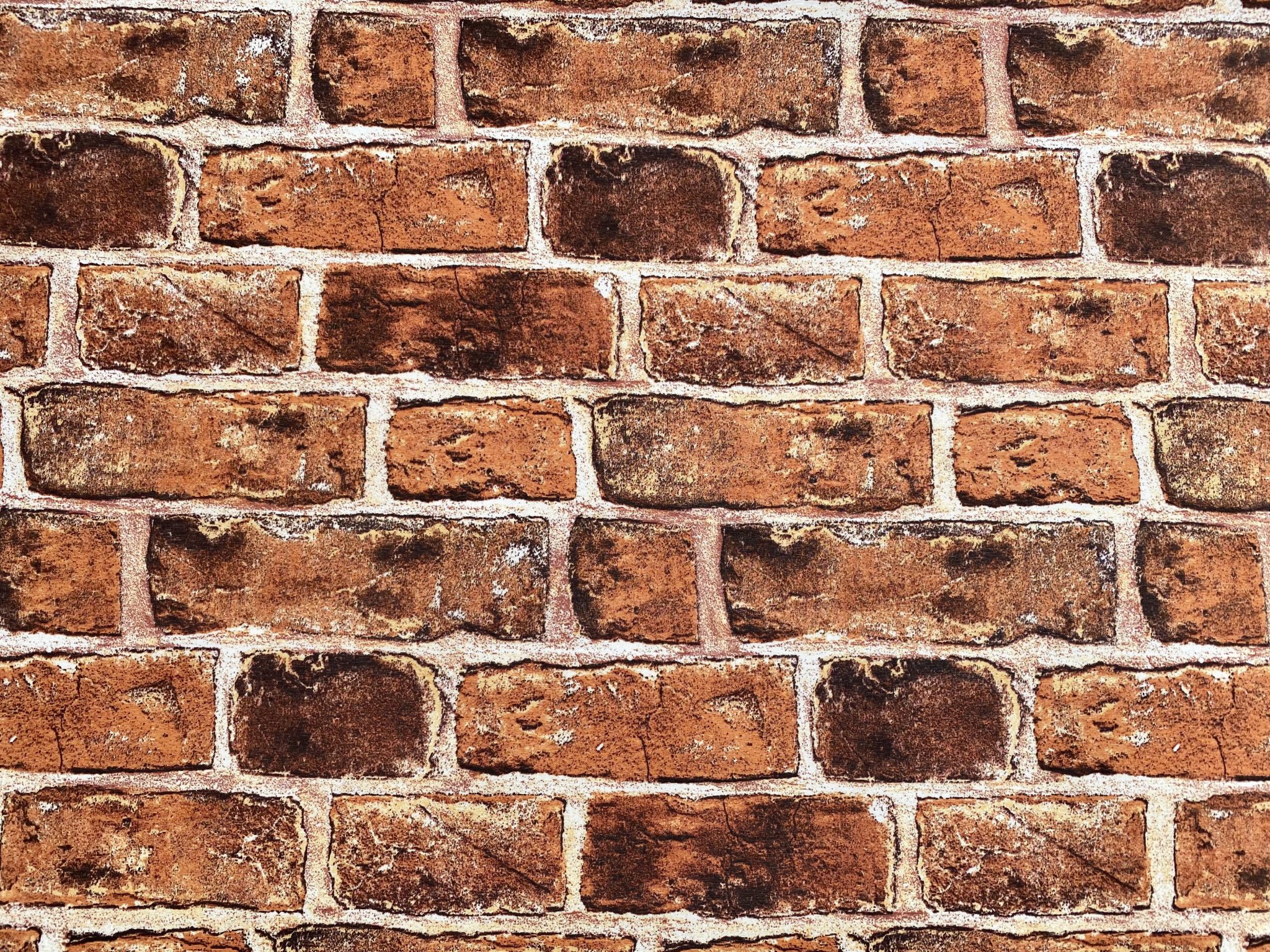 RED BRICK WALL Designer Curtain Upholstery cotton fabric material 110