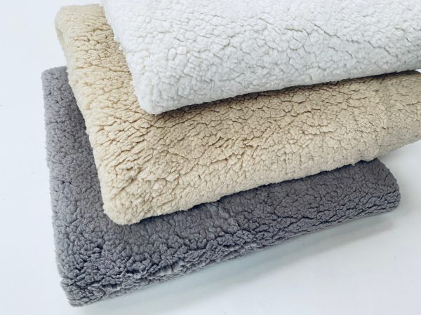 Sherpa Fleece Fabric Super Soft Stretch Material Home Decor Upholstery Dressmaking - 64"/165 cm Wide - GREY - Image 3