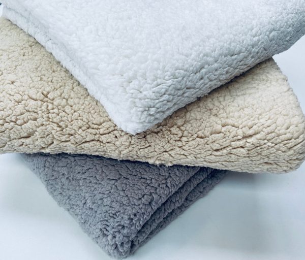 Sherpa Fleece Fabric Super Soft Stretch Material Home Decor Upholstery Dressmaking Plush - 64"/165 cm Wide - Image 3