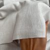 Silver Grey Stone Washed Pure Plain Linen Fabric Material – 100% Linens Home Decor Bedding Clothes Curtains – 55″ 140cm Wide