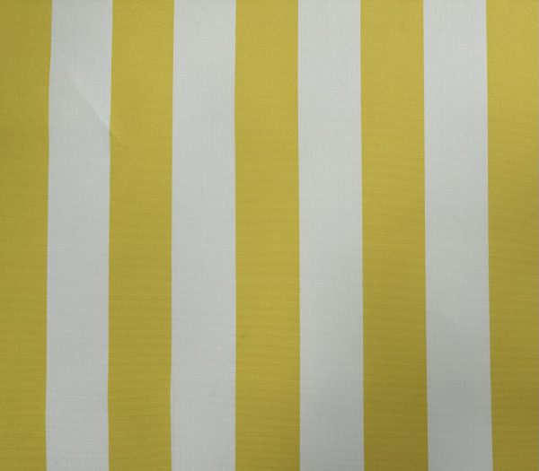 Yellow & White Striped DRALON Outdoor Fabric Acrylic Teflon Waterproof Upholstery Material For Cushion Gazebo Beach - 125"/320cm Wide