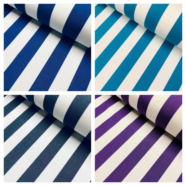 Striped DRALON Outdoor Fabric Solid Acrylic Teflon Waterproof Upholstery Material For Cushion Gazebo Beach - 125"/320cm Wide - Image 2