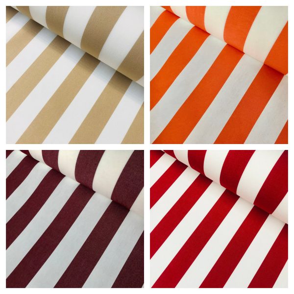 Striped DRALON Outdoor Fabric Solid Acrylic Teflon Waterproof Upholstery Material For Cushion Gazebo Beach - 125"/320cm Wide - Image 3