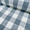 Gingham Linen Checked Linen Fabric Plaid Material Buffalo Check Cotton Yarn Tartan – 59″ or 150cm wide – Grey & White