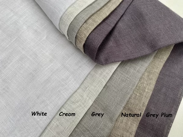 Extra Wide 100% Linen Fabric - Soft Linen Material for Home Decor, Curtains, Clothes - 118"/ 300cm wide