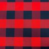 Dobby Buffalo BIG Checks Tartan Fabric Curtain Upholstery Cotton Material Plaid Scottish Royal Stewart Check 55″ or 140cm Wide RED Canvas