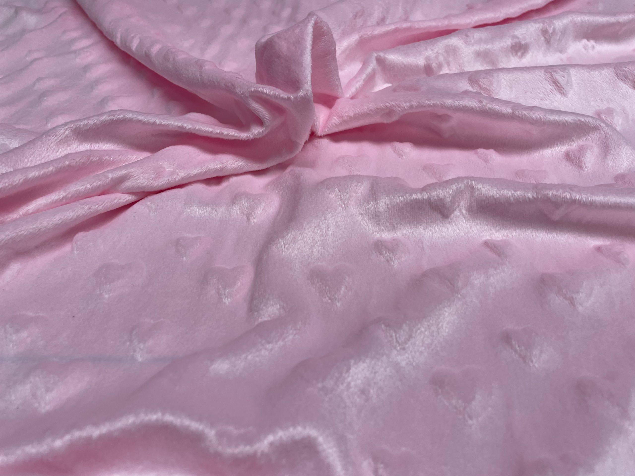 HEART Supersoft Dimple Fleece Fabric Plush Cuddle Soft - 160cm (63 ...