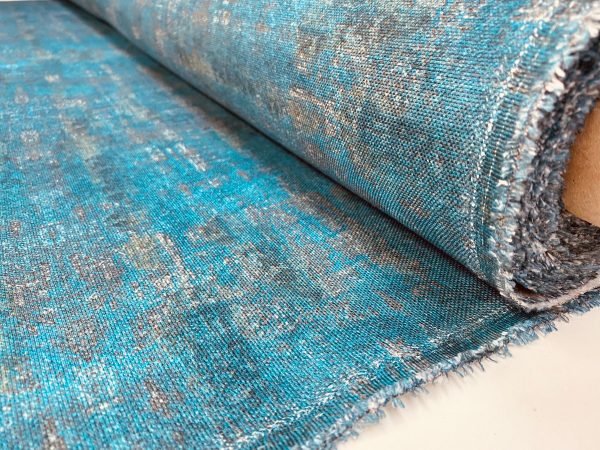 Dirty Look Blue Fabric Material for Home Decor, Curtains, Upholstery - 55"/140cm Wide Canvas - Image 4