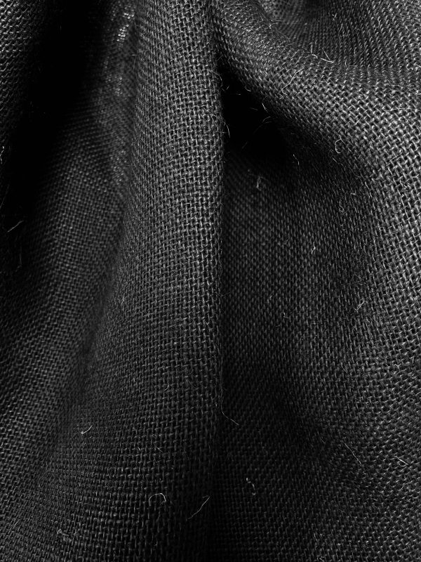 BLACK Dyed HESSIAN 100% JUTE Fabric Sacking Material - 10oz Fine Natural Burlap for Wedding, Table Runner, Curtains - 150cm Wide - Image 6