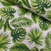 Linen Look Green Palm Leaves Tropical Leaf Fabric Material for Home Decor Curtain Upholstery – 55″ or 140cm Wide Canvas
