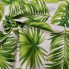 Linen Look Green Palm Leaves Tropical Leaf Fabric Material for Home Decor Curtain Upholstery – 55″ or 140cm Wide Canvas