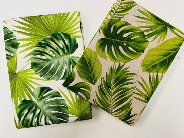 Linen Look Green Palm Leaves Tropical Leaf Fabric Material for Home Decor Curtain Upholstery - 55" or 140cm Wide Canvas - Image 6