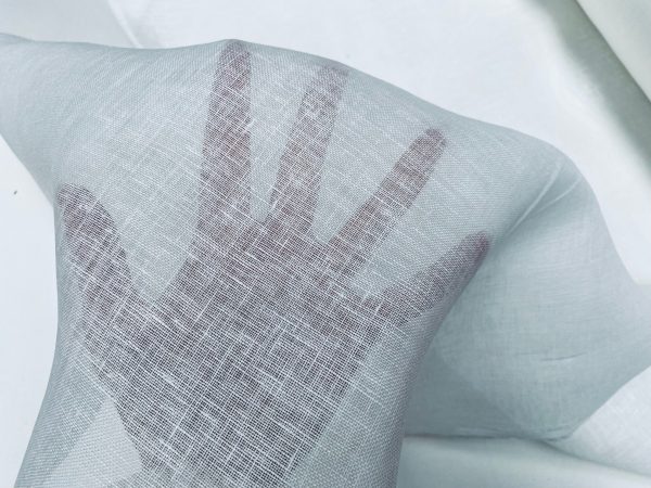 White Light Linen Fabric Material - 100% Linens Textile for Home Decor, Curtains, Clothes - 59" or 150cm wide - Image 4