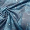 Dot Velvet Effect Look Print Fabric Home Decor Curtain Upholstery Material 140cm or 55″ wide – Navy Blue