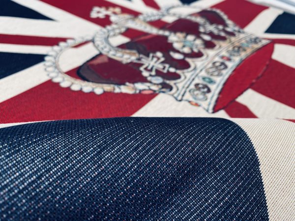 UK & USA Banner  Retro Flag Linen Look Heavy Jacquard Gobelin Upholstery Cotton Cushion Panel Fabric - Sold By The Panel - Image 8