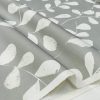 Eucalyptus Leaves Tropical Leaf Fabric Material for Home Decor Curtain Upholstery – 55″ or 140cm Wide – Grey