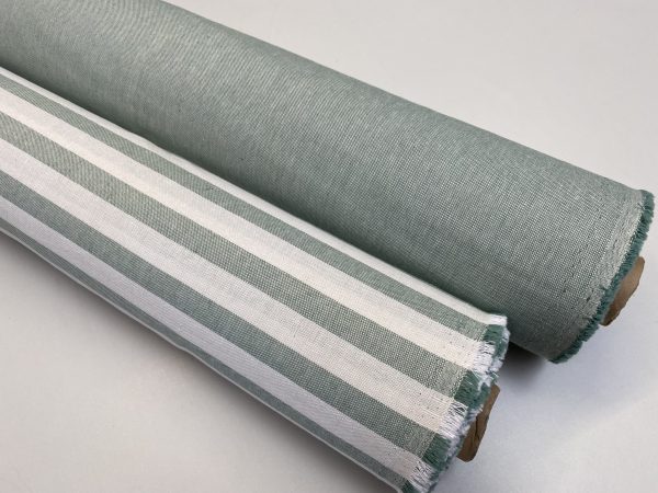Linen Look Plain Culla Fabric Furnishing Curtain Upholstery Dressmaking Cotton Material 55"/140cm Wide Canvas - MINT GREEN - Image 4