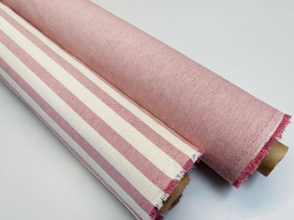 Linen Look Plain Culla Fabric Furnishing Curtain Upholstery Dressmaking Cotton Material 55"/140cm Wide Canvas - DUSTY PINK - Image 4