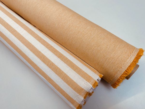 Linen Look Plain Culla Fabric Furnishing Curtain Upholstery Dressmaking Cotton Material 55"/140cm Wide Canvas - YELLOW MUSTARD - Image 4