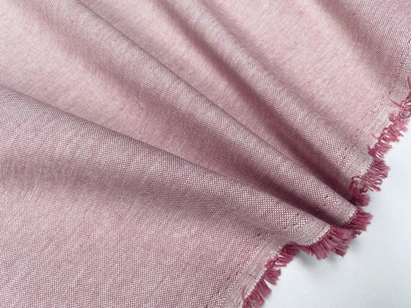 Linen Look Plain Culla Fabric Furnishing Curtain Upholstery Dressmaking Cotton Material 55"/140cm Wide Canvas - DUSTY PINK - Image 3