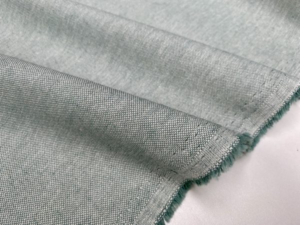 Linen Look Plain Culla Fabric Furnishing Curtain Upholstery Dressmaking Cotton Material 55"/140cm Wide Canvas - MINT GREEN - Image 3