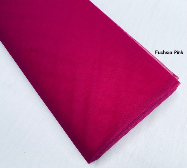Dress TUTU Skirt Net Fabric Draping Tulle Curtains Mesh Wedding Decor Material 174cm (68″) Wide – FUCHSIA PINK