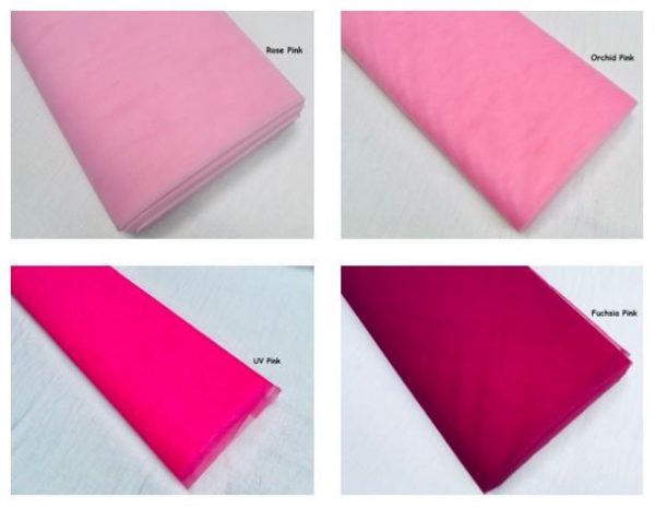 Dress TUTU Skirt Net Fabric Draping Tulle Curtains Mesh Wedding Decor Material 174cm (68") Wide - ROSE PINK - Image 4