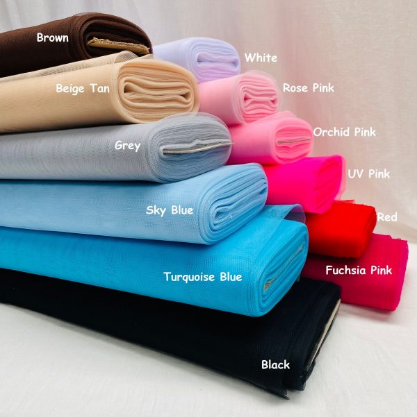 Dress TUTU Skirt Net Fabric Draping Tulle Curtains Mesh Wedding Decor Material 174cm (68") Wide - ROSE PINK - Image 5