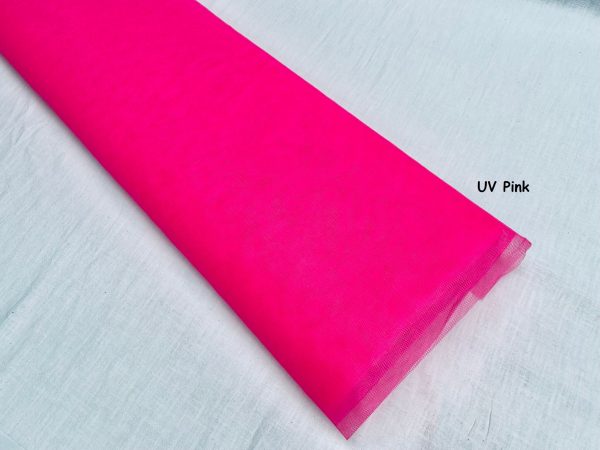 Dress TUTU Skirt Net Fabric Draping Tulle Curtains Mesh Wedding Decor Material 174cm (68″) Wide – UV PINK