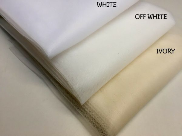 WHITE Tutu Tulle Fabric Mesh Net Material draping dressmaking lightweight curtain - 118"/300cm EXTRA wide - Image 3