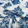 Dutch Tile Geometric Fabric Ceramic Effect Delft Blue Windmill Holland Tulips Cotton Curtain Upholstery Material – 55″/140cm wide