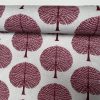 BURGUNDY RED Mulberry Tree 100% Cotton Fabric Natural Material Home Decor Curtain Upholstery – 55″ or 140cm Wide Canvas