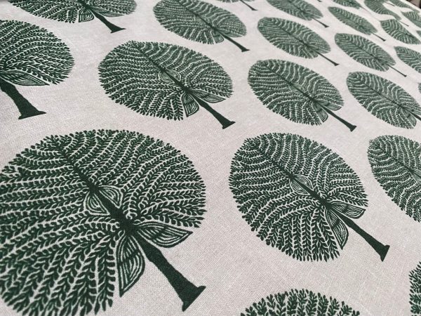 GREEN Mulberry Tree 100% Cotton Fabric Natural Material Home Decor Curtain Upholstery - 55" or 140cm Wide Canvas - Image 6