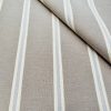Linen Look Jacquard Striped Fabric Home Decor Curtain Upholstery Material – 55″ or 140cm wide – Beige