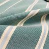 Linen Look Jacquard Striped Fabric Home Decor Curtain Upholstery Material – 55″ or 140cm wide – Cream Stripes