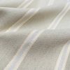Linen Look Jacquard Striped Fabric Home Decor Curtain Upholstery Material – 55″ or 140cm wide – Cream Stripes