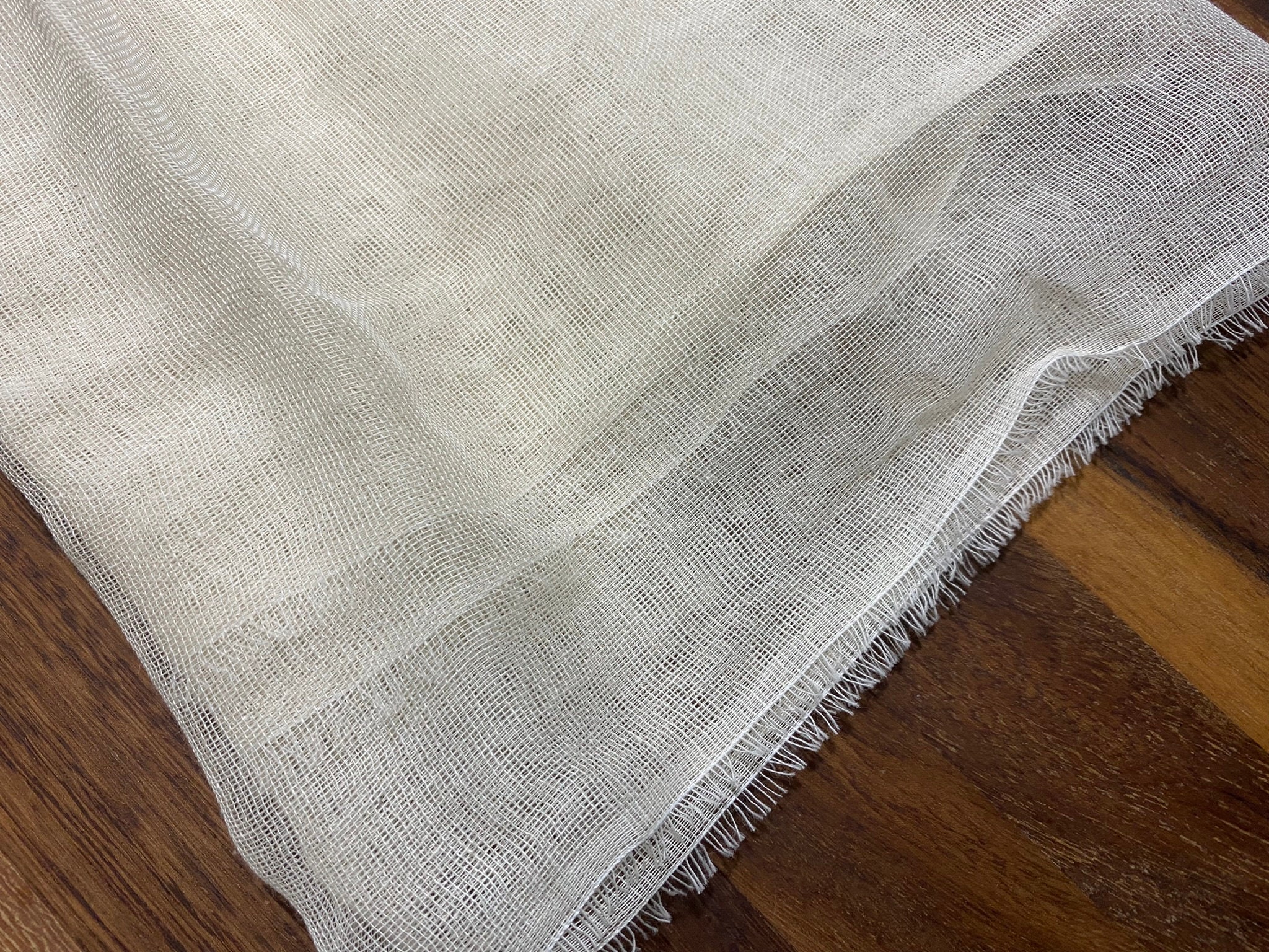 5m- Mull Muslin 100% Cotton Fabric Voile Curtains Fine Unbleached ...
