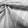 Silky Linen Blend Marine Stripe Fabric Light White Striped Material Home Decor, Dressmaking – 59″ or 150cm wide – Grey