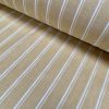 Silky Linen Blend Marine Stripe Fabric Light White Striped Material Home Decor, Dressmaking – 59″ or 150cm wide – Honey