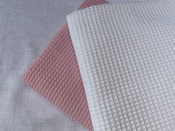Cotton WAFFLE Pique Honeycomb Fabric Material - Bathrobe Towel Gown Textile 140cm - 150cm wide - Image 6