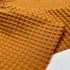 Cotton WAFFLE Pique Honeycombe Fabric Material – Bathrobe, Gown, Towel, Cushion – 59″ or 150cm wide – DARK OCHRE