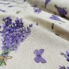 Lavender Lilac Butterfly LINEN LOOK Print Fabric Floral Curtains, Home Decor, Upholstery – 55″ or 140cm Wide