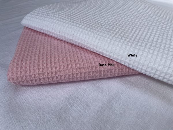 Cotton WAFFLE Pique Honeycomb Fabric Material - Bathrobe Towel Gown Textile 140cm - 150cm wide - Image 5