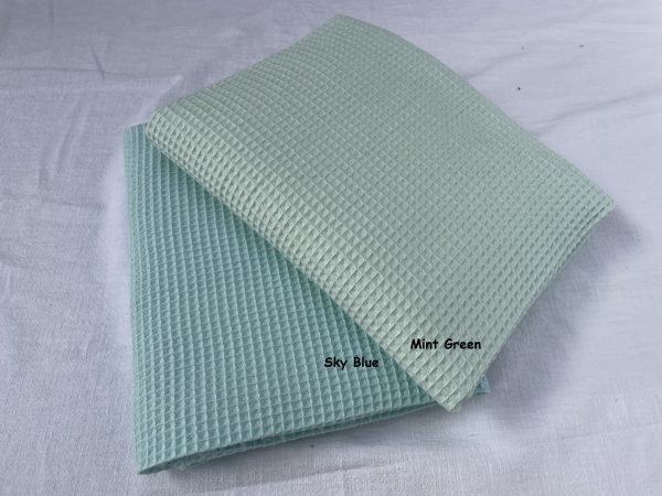 Cotton WAFFLE Pique Honeycomb Fabric Material - Bathrobe Towel Gown Textile 140cm - 150cm wide - Image 4