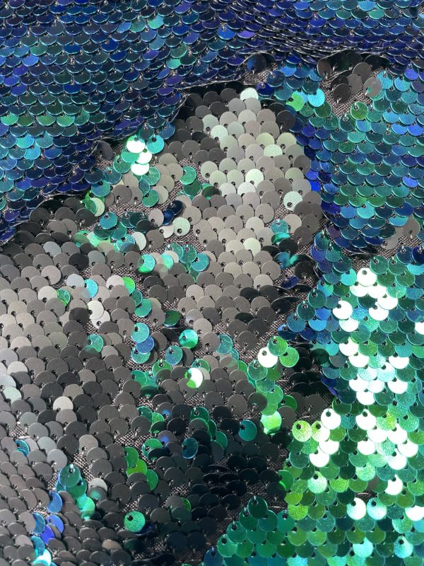 Mermaid Reversible 5mm Sequin Fabric Flip Two Tone Material Home Decor Dressmaking - 130cm wide - Image 12